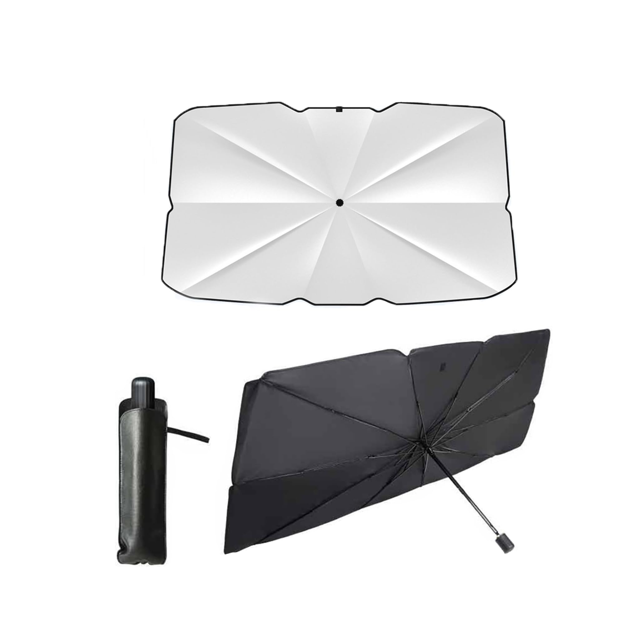 Hot Sale UV-Blocking 190T Car Umbrella Foldable Car Sunshades Front Window Sunshades Sun Visor