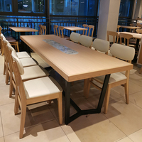 Meubles en rotin pour restauration rapide, table d'hôtel, restaurant, salle à manger, chaises et tables en teck massif, ensembles de luxe