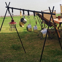 En Stock accessoires de Camping voyage Camping Rack Triangle extérieur suspendu Rack de rangement avec crochet
