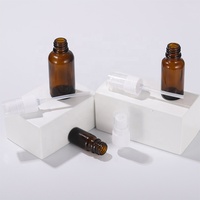 Flacon pulvérisateur en verre avec pompe à pression blanche, bocaux ambrées, 10ml, 20ml, 30ml, 50ml, 100ml, vente en gros, livraison gratuite