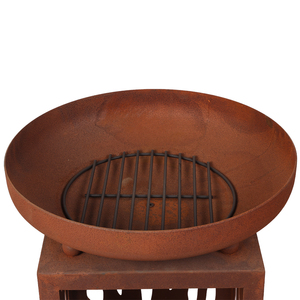 Griglia a carbonella/<span class=keywords><strong>legna</strong></span> KingJoy Forge in acciaio Corten, stile moderno, facile <span class=keywords><strong>da</strong></span> montare, per 2-3 persone, con dispositivo di sicurezza contro le fiamme. - Product Image 6
