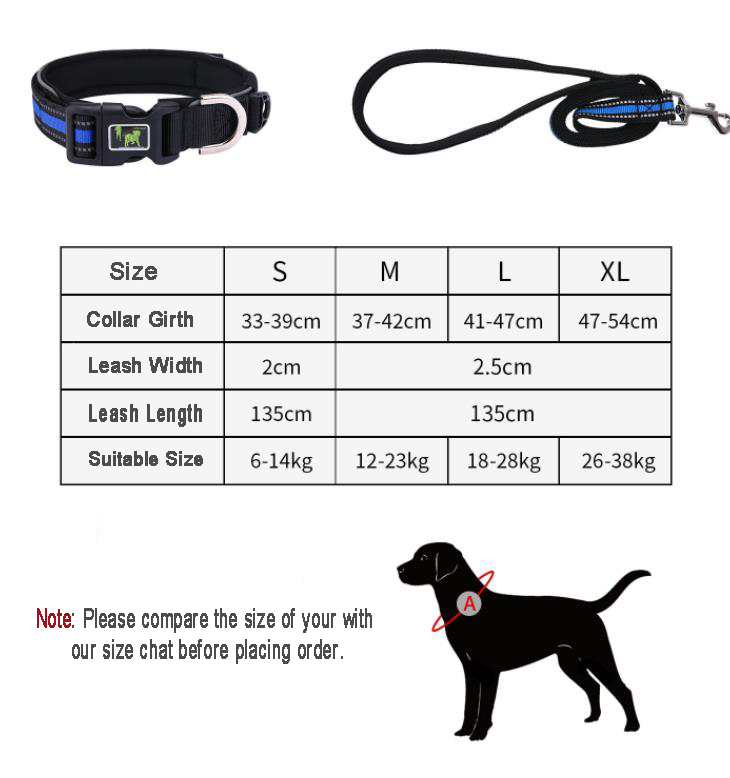 Personalized Large Dog Collars Leashes Strong Wear Resistant