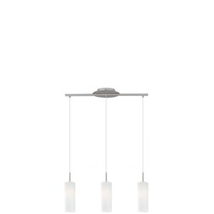 Lampadario TROY a 3 Luci in Nichel Satinato, Altezza 110cm - 3x40W E27 - Product Image 1