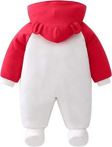 Combinaisons pour bébés, combinaisons pour nouveau-nés, tenues en coton pour l'automne et l'hiver avec chapeau et pieds, combinaison unisexe pour bébé, douce et chaude - Product Image 2