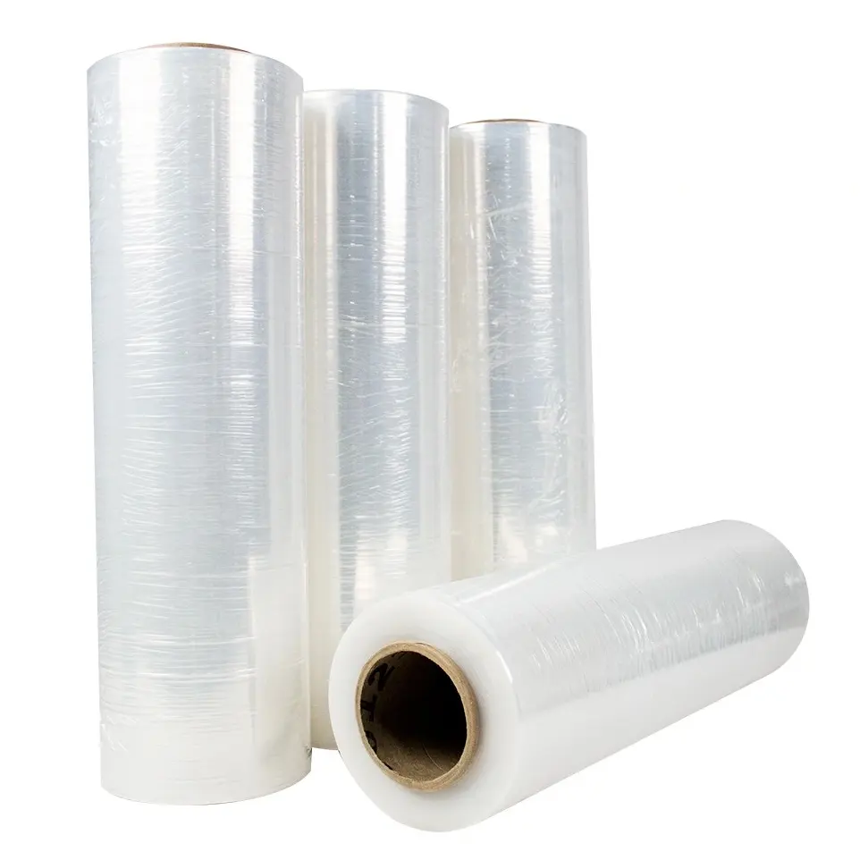 Pallet Wrapping Stretch Wrap Stretch Film Claro e Preto Cor 23 Microns Tamanho 500mm 450mm 50cm Pacotes Transparente Soft Lldpe