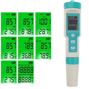 7 in 1 PH/TDS/EC/ORP/S.G/Salzgehalt/Temperatur messgerät für Trinkwasser becken Hydro ponik für Labor aquarium - Product Image 3
