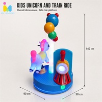 Manège pour enfants AMA à 2 places, chevaux de carrousel, pour centre commercial, parc d'attractions