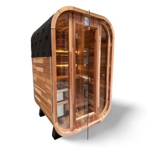Cabina de sauna de vapor para jardín, de cedro rojo, para 1 persona, con calentadores eléctricos confiables y servicio posventa. - Product Image 2