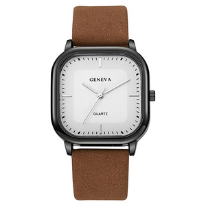 Orologio di moda per gli <span class=keywords><strong>uomini</strong></span> semplice stile quadrante al quarzo sport cinturino in pelle orologio da polso da uomo - Product Image 4