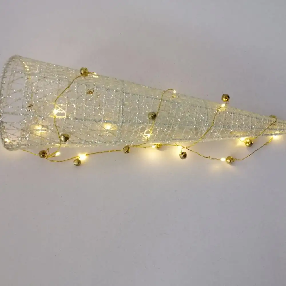 3 M/5 M/10 M Fairy metalen kleine bell met LED Koperen Verlichting voor Party Kerst Verjaardag decoratie