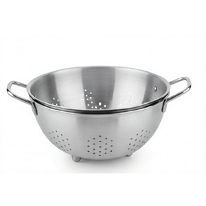 Stainless Steel Colander With Handles And Stand Durable Kitchen Strainer For Fruits <b>Vegetables</b> Elegant Kitchenware Essentials - Product Image 4