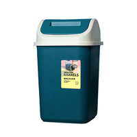 Poubelle rectangulaire en plastique à roulettes avec couvercle basculant, fixation murale, capacité 12L, écologique, pour toilettes et salles de bain