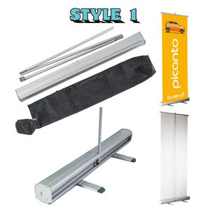 Manufacturer Aluminum Portable Lightweight Wind Resistance Display Advertising <b>Roll</b>-up 85x200 Rollup Frame Base Retractable <b>Roll</b> - Product Image 2