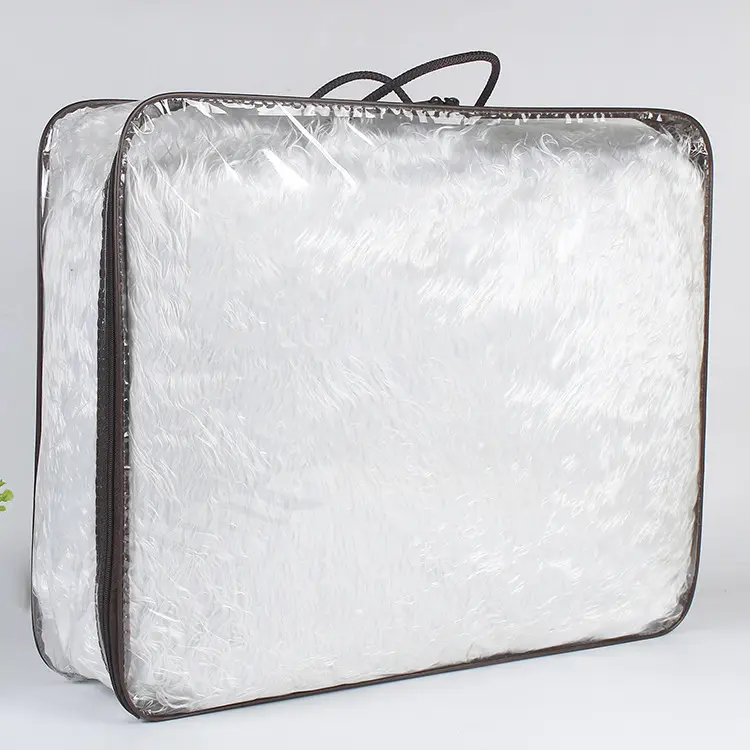 Personalizado de Pvc transparente funda nórdica/confort/edredón de cama bolsa con cremallera con mango