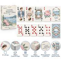 Cartes à jouer personnalisées pour mariage, portrait de couple en aquarelle, jeu de cartes en papier style tarot pour cadeaux de mariage