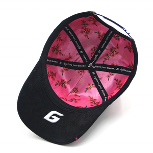 Casquette de baseball à cinq panneaux OEM & ODM 2603 en tissu suédé de haute qualité, doublée de satin, avec détails en diamant - Product Image 3