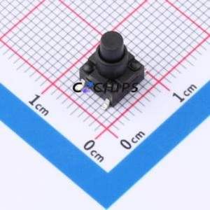 GT-TC120B-H100-L1 Tactile Switch SMD-4P,6.2x6.2mm Switch Single Pole Single Throw Round Button 2.5N Vertical Mount - Product Image 1