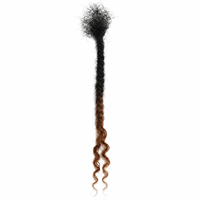 Extensions de dreadlocks 100% cheveux humains, faits à la main, avec pointes bouclées, pour tresses et torsades afro kinky