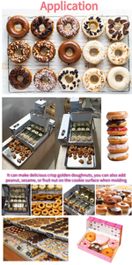 <span class=keywords><strong>Machine</strong></span> à beignets industrielle commerciale de haute qualité, grande capacité, double rangée, fabrication de beignets, friteuse entièrement automatique - Product Image 5