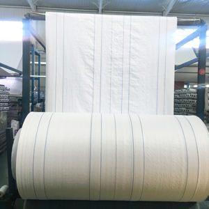 Kunden spezifische weiß gewebte Polypropylen rollen PP Polypropylen gewebte Tasche Röhrenförmige Polypropylen-Stoff rollen - Product Image 1