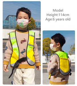 Hi-<span class=keywords><strong>viz</strong></span>-chaleco reflectante de seguridad para niños, uniforme de seguridad reflectante con logotipo personalizado - Product Image 3