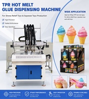 Máquina Dispensadora de Pegamento Termofusible TPR Automática de 4 Colores para la Fabricación de Juguetes Antiestrés, Juguetes para Apretar y Juguetes Blandos