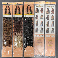 Meilleur Prix 18 Pouces GYPSY Locs Tresse Dreadlocks Faux Locs Crochet Twist Tresses Extension de Cheveux Couleur Naturelle pour les Femmes Noires