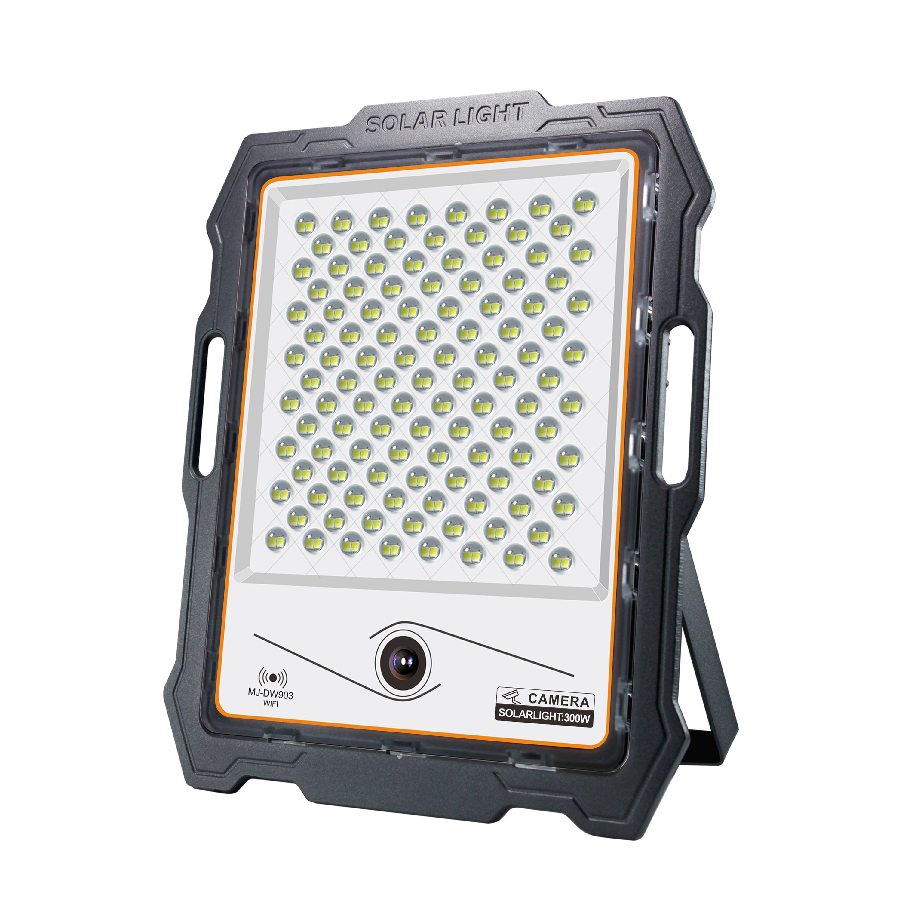 28W outdoor solar floodlight lighting system with monitoring LED flood light