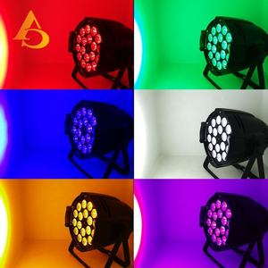 Foco LED Par para Escenario con Zoom de 10 a 45 Grados, 18 LEDs RGBW RGBWA UV, Controlado, Tipo Can, para Iluminación Ascendente - Product Image 6