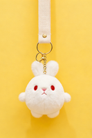 Porte-clés mignon en peluche douce au design anime, personnalisé, durable, écologique, portable, mini lapin en coton PP de 10 cm, avec mousqueton tendance