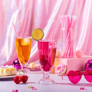 100 <span class=keywords><strong>cannucce</strong></span> per <span class=keywords><strong>cocktail</strong></span> in plastica a forma di cuore, resistenti e carine, per San Valentino, matrimoni, feste di compleanno (rosa e rosso) - Product Image 2