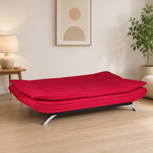 Canapé-<span class=keywords><strong>lit</strong></span> <span class=keywords><strong>convertible</strong></span> moderne en tissu lin européen, pliable, 3 places, avec structure en bois - Product Image 3