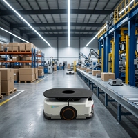Robot AGV Laser SLAM 400KG untuk Pengambilan Barang ke Orang di Gudang E-commerce dengan Pengangkatan Otomatis
