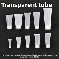 Tube cosmétique en plastique souple blanc de 3 ml, 15 ml, 30 ml, 50 ml, 100 ml pour emballage de lotion et crème pour les mains, flacons vides avec impression sérigraphique et bouchon à clapet