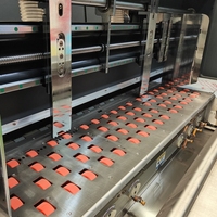 Nouvelle machine de fabrication de boîtes en carton ondulé entièrement automatique avec impression numérique 4 couleurs, rainurage et découpe