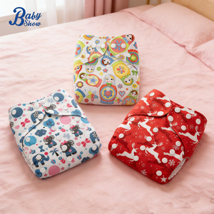 Culotte bébé <span class=keywords><strong>lavable</strong></span> en microfibre douce et respirante à deux couches, motif hérisson lanterne, pour bébés de 1 à 3 ans, respectueuse de la peau - Product Image 1