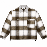 Veste unisexe à carreaux zippée avec col contrastant, style streetwear, pour hommes et femmes, sweat-shirt personnalisé OEM ODM, vente en gros en vrac