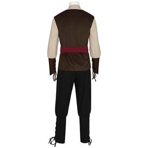 Costume de <span class=keywords><strong>pirate</strong></span> Viking médiéval unisexe 2025, veste, chemise, pantalon ajusté, ensemble d'accessoires, vêtements en polyester Ff14cos - Product Image 4