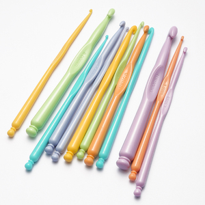 Jp nhà máy bán đa kích thước nhựa 2mm-10mm xử lý kim đan Suger colour Crochet Hooks Set - Product Image 5