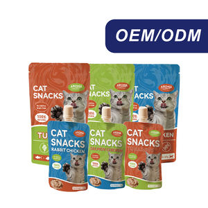 Ração para Gatos Halal Certificada Atacado Sabor Salmão/Tuna Estilo Pate Ração Úmida para Gatos em Pacote Delicioso 85g Pet Snacks Treat - Product Image 1