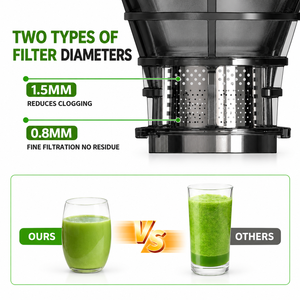 Extracteur de jus centrifuge à large goulotte d'alimentation, facile à nettoyer, usage commercial, capacité 1L, alimentation USB/électrique, faible bruit, écologique - Product Image 3