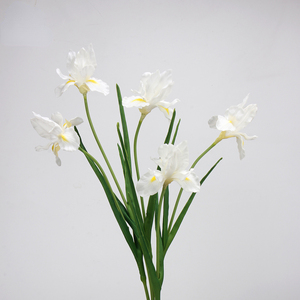 <span class=keywords><strong>Flores</strong></span> <span class=keywords><strong>Artificiales</strong></span> de Iris Púrpura al por Mayor, Tacto Real, PU, Hechas a Mano, Ligeras, Estilo Europeo, 55 cm de Largo, Decoración para Bodas y Hogar - Product Image 6