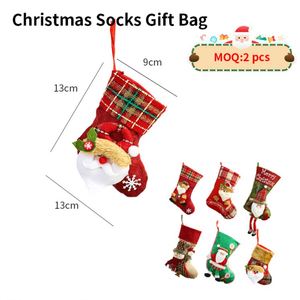 <b>Christmas</b> Hanging Decor Festival Wall Decoration Items <b>Christmas</b> Sock <b>Gift</b> Bag for 2025 - Product Image 4