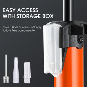 ปั๊มลมจักรยาน WEST BIKING 160PSI พร้อมเกจวัดแรงดันสูง อุปกรณ์เสริมสำหรับจักรยาน ใช้ได้กับจุ๊บ Presta และ Schrader สำหรับจักรยานเสือภูเขาและจักรยานถนน - Product Image 3