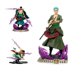 Figura de Zoro de One Piece en Oferta, Tres Mil Mundos, Santoryu, Roronoa Zoro, Figura de Acción, Estatua, Modelo de PVC, Juguete para Decoración - Product Image 1