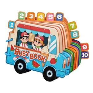 Nuevos Libros Sensoriales Montessori <span class=keywords><strong>de</strong></span> Papel 2026 para Aprender Números, Libros Silenciosos Reutilizables con Velcro, Juguetes Educativos con Forma <span class=keywords><strong>de</strong></span> Coche para Niños, CE CPC - Product Image 1