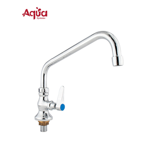 Robinet de cuisine à levier unique, bec flexible chromé poli, robinet d'eau froide à montage sur plan pour cuisine commerciale et domestique - Product Image 2