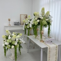 D-FB10 Bouquet de fleurs artificielles pour centre de table, nouvelle composition florale d'hortensias pour décoration de mariage
