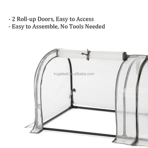 Mini Planting Shed <b>Small</b> Grow Tunnel Cloche Cold Polytunnel Garden Greenhouse Easily Assembled Modern Metal Collapsible Portable - Product Image 5