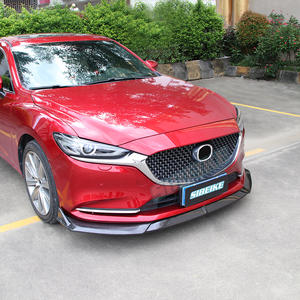 คาร์บอนไฟเบอร์สีดำสดใสด้านหน้ากันชนลิปสปอยเลอร์สำหรับ Mazda 6-Artez 2019-2020 - Product Image 5